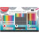 Набор для рисования  Maped (10 флом.-кистей, 10 капил. ручек, 12 цв. каранд. точилка) 897417