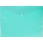 Папка - конверт А4 на кнопке Бюрократ PKPAST/GRN  мятная 1481678