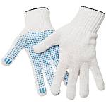 Перчатки х/б OfficeClean 10 класс с точечным ПВХ 4 нитки белые 116 текс 241553