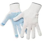 Перчатки х/б OfficeClean 10 класс с точечным ПВХ 4 нитки белые 116 текс 241553