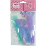 Перья декоративные deVente 8130416 пастель ассорти 12 шт.