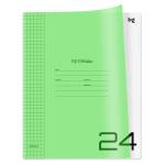 Тетрадь 24 л. (клетка) БиДжи UniTone. Neon пластиковая обложка неон салатов.Т5ск24_пл 08958 
