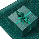 Упаковочная бумага 70х100 лист С ДР зеленая 1509-2623