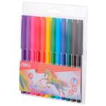 Фломастер 12 цв. Deli EC10003 ColoRun РАСПРОДАЖА
