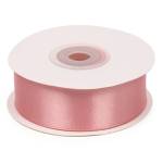 Лента декоративная атлас пыльная роза 25мм*22,5м 3058