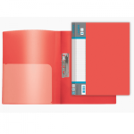 Папка с бок. зажимом и карманом deVente 3110705 красная