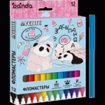 Фломастер 12 цв. deVENTE 5081127 Panda к/к