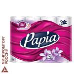 Туал. бумага PAPIA Балийский цветок 3 сл. 12 шт. белая 00839