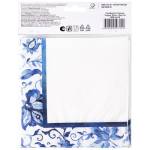 Салфетки Синие узоры 33 см 12 шт. 1502-6618