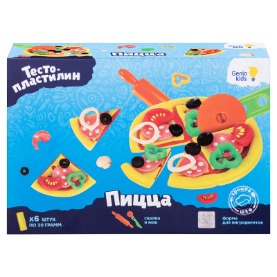 Тесто-пластилин 4 цв. Genio Kids Пицца ТА2041