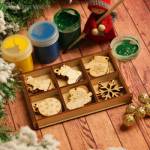 Набор заготовок для творчества «Ёлочные игрушки», 6 видов, 18 шт., размер 4×4 см 2297728