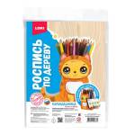 Роспись по дереву Карандашница Рыжий пушистик Фнр-042