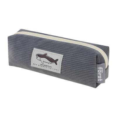 Пенал 1отд Först Corduroy 200*70*50 Sch_PC67630 серый вельвет