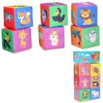Кубики 6 шт. мягкие Веселый зоопарк 7х7см д-417-18