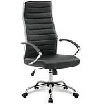 Кресло руководителя BRABIX Style EX-528 хром, экокожа, черное до 120кг 531947