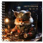 Скетчбук 170х170 40 л. (спираль) BG Steampunk Fox 120 г/м Скв40гр_58079