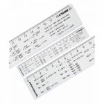 Линейка справочная 20 см (тригонометрия) ЛС04