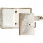 Визитница 100х65 на 20 шт. deVENTE 1020000 Altea золотая на кнопке