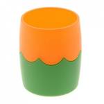 Стакан для карандашей двухцветный СН503 зелено-оранж.