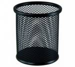 Стакан для карандашей металлический сетка круглый черный 9109