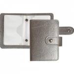 Визитница 100х65 на 20 шт. deVENTE 1020002 Altea серебро на кнопке