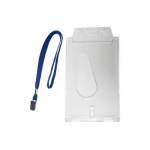 Бейдж на шнурке вертик.55х85 мм К-810 пластик