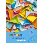 Бумага цветная А3 8 л. 8 цв. Апплика Разноцветное ассорти тонир. в папке С3260-02