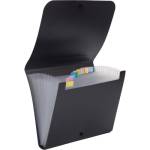Папка с 12 отд. А5 deVENTE 3078403 Black на кнопке черная
