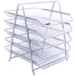 Лоток горизонтальный 5-и секц. металлический Berlingo серебро 41051