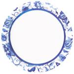 Тарелка Синие узоры 17см 6шт 1502-6616