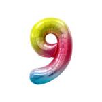 Шарик возд.-цифра "9" MESHU 100см фольгир. розов. MS_51243