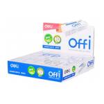Ластик Deli Offi  60x24x12мм ПВХ белый индивид. картон. упак. EH03110