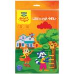 Фетр цветной А4 10 л. 10 цв. Мульти-Пульти 1 мм ФЦ10_18064