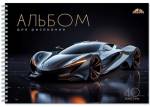 Альбом д\рис. 40 л. (спираль) Апплика Спортивное авто мел.картон С0225-81