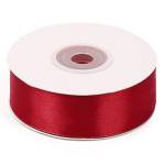 Лента декоративная атлас темно-красный 25мм*22,5м 3091