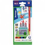 Карандаши цв. 12 цв. Berlingo Замки SuperSoft SS00112 