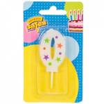 Свеча-цифра "0" Звезды 5 см 1502-4224