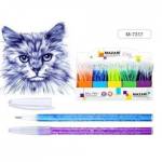 Ручка шариковая 0,5 IRIDA М-7317 синяя стержень М-7905