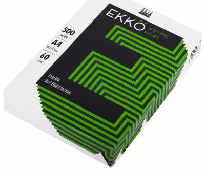 Бумага писчая А4 500 л. 60 гр. белизна 60% EKKO 114320