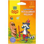 Карандаши восковые 18 цв. Мульти-Пульти Енот на острове Пасхи 10471