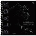 Скетчбук 170х170 40 л. (спираль) BG Black Tiger 120 г/м Скв40гр_64601