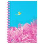 Тетрадь-бизнес А5 80 л. Berlingo Flower Art клетка, на силикон. гребне, пластик обл. RNt_A5S20