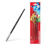 Кисти набор 4 шт. ErichKrause Jolly Friends (пони кругл.№2,6, щетина пл.№4,8) 61858