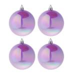 Набор шаров 4 шт. 372-014 лавандово-розовый перламутр пластик 8 см