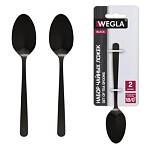 Ложки чайные 2 шт нержавеющая сталь черные Wegla Black 702274