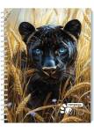 Тетрадь 48 л. (спираль) Апплика Чёрная пантера С0245-137