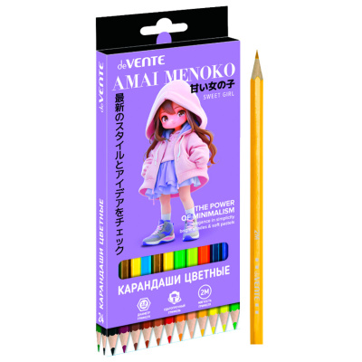 Карандаши цв. 24 цв. deVENTE Amai Menoko 2М 5024618