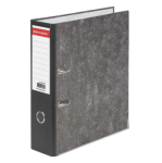 Папка - регистратор 80 мм BRAUDERG мрамор, с уголком,черная 227188