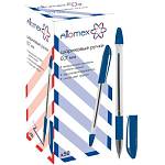 Ручка шарик. Attomex 5073851 0,7 с рез. дер. синяя