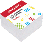 Блок для записей 9х9х5 deVENTE 2012902 белый проклеен.